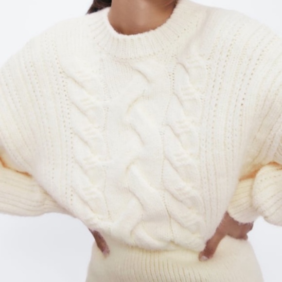 Zara Chunky Cable-knit Sweater - Picture 2 of 5
